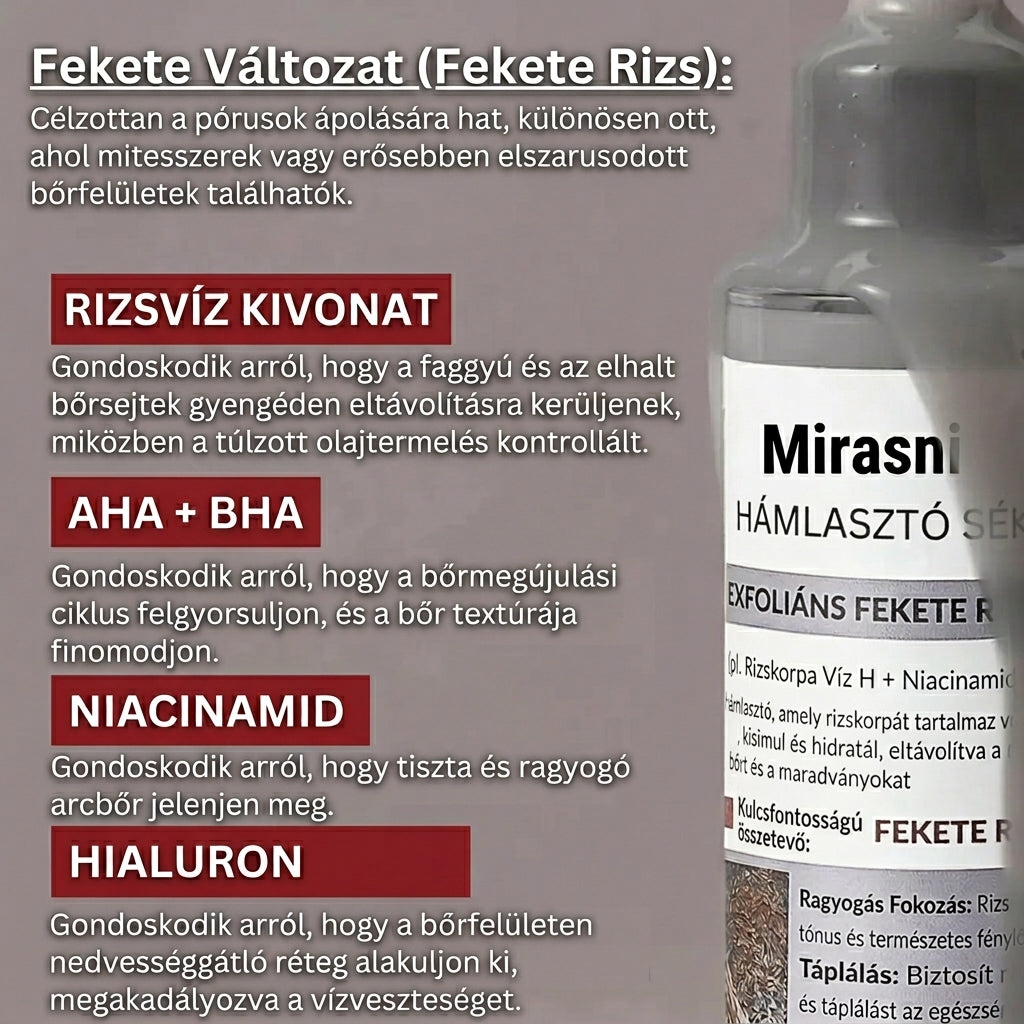 Rizses hámlasztó szérum a ragyogó bőrért