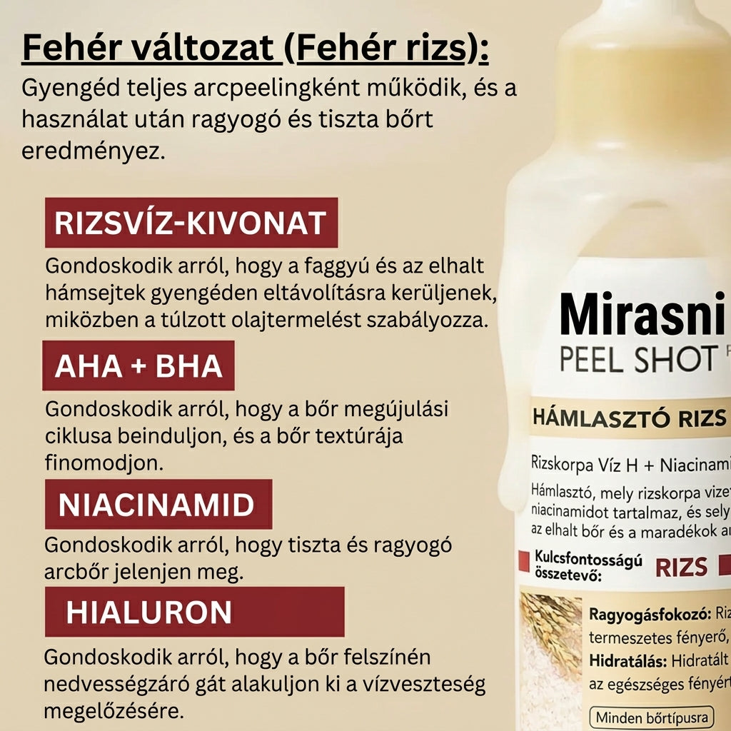 Rizses hámlasztó szérum a ragyogó bőrért